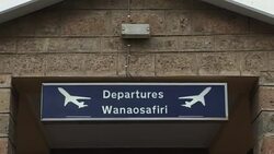 Flying Kenya to Juba, South Sudan Stock Footage