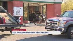SUV crashes through Dunkin' in Old Bridge News Clip