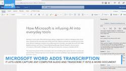 Microsoft Word Now Has A Transcription Feature News Clip