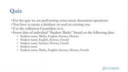 MongoDB Mastering MongoDB for Beginners (Theory and Projects) - Quiz (Create Document) Instructional Video