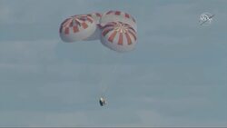 SpaceX crew capsule in Atlantic splashdown Instructional Video