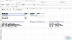 Microsoft Excel 2021365 - Beginner to Advanced - Splitting Data Using Text Functions Instructional Video