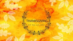 Thanksgiving Day Animated Card with falling autumn leaves. Stock Footage