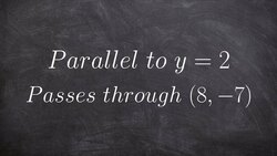 Write the equation of a line parallel to another through a given point Instructional Video
