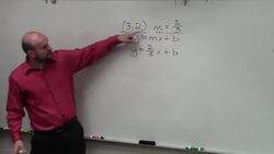 Learn how to write the equation of a line given a point and the slope Instructional Video