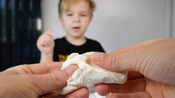 Making Playdough Using Shaving Gel and Corn Flour Instructional Video