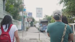 Asian young mother and young father with her adorable two year old girl playing outdoors with love . concept of family love of nature. happy children with the love of parents. Stock Footage