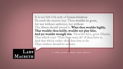 Macbeth 1.5 Discussion: Lady Macbeth's Speech Instructional Video