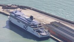 Aerials of P&O Ferries News Clip