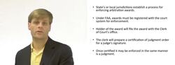 Enforcing Arbitration Awards: Procedures and Processes Instructional Video