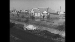 Flooded houses, trailers, and factory in flood in England caused by heavy storm News Clip
