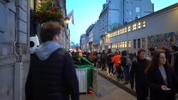 CLEAN : Students barricade entrance to high school in pension reform protest News Clip