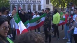 Anti-Iranian regime protests in London News Clip