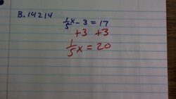 Solve a two step equation with a fractional coefficient Instructional Video