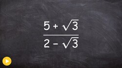 Rationalizing the denominator with a radical in the numerator and denominator Instructional Video