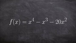 Finding the Zeros and Multiplicity of a Quadratic Function Instructional Video