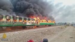 Pakistan train fire: At least 73 killed in gas explosion News Clip