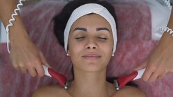 Beautiful girl in massage salon Stock Footage