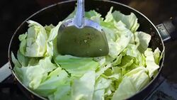 Stir Fry Chinese Cabbag Stock Footage