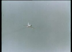 US fighter jets; F-100 Super Sabre (1953) and Republic F-105 Thunderchief (1955) Stock Footage