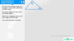 GCSE Secondary Maths Age 13-17 - Algebra: Algebraic - Problem - Explained Instructional Video