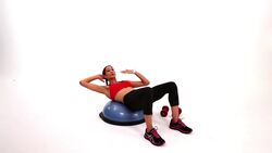 How to Do a Crunch with a Bosu Ball Instructional Video
