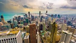 Chicago, Illinois, USA Skyline Stock Footage