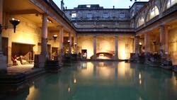 England, Bath' Roman Baths Stock Footage