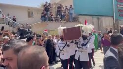 CLEAN : Iraqis take part in funeral of iconic poet Muzaffar al-Nawab News Clip