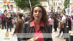 UK 'Welfare not Warfare' protest: Demonstrators oppose government welfare cuts News Clip
