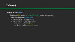 Master SQL for Data Analysis - Indexes Instructional Video