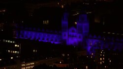 London buildings purple for Holocaust Memorial Day News Clip