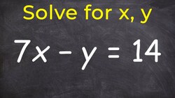 Solving an equation for y and x Instructional Video