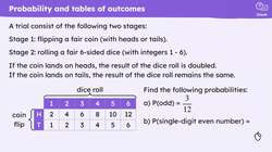 Checking and securing calculating probabilities from tables Instructional Video