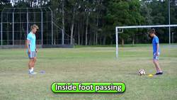 Pairs: Passing › Inside foot | Soccer skills in PE (grades K-6) Instructional Video
