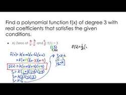 Writing a polynomial given the zeros Instructional Video