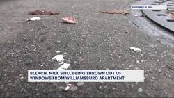 Residents say bleach still being thrown from window on Kent Avenue News Clip