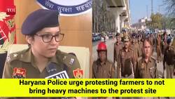 JCB on protesting site: Haryana Police urge farmers to not bring heavy machines for protest News Clip