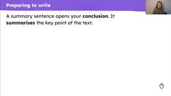 Writing the conclusion of a non-chronological report about the Stone Age Instructional Video