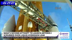 NASA's 2nd Attempt To Launch Artemis Scrubbed Over Fuel Leak News Clip