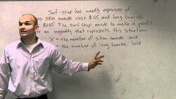 Setting up linear inequality word problem - math help Instructional Video