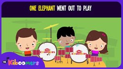 One Elephant Went Out to Play Song | Kids Song | Nursery Rhyme | The Kiboomers Instructional Video