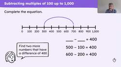 Use different strategies to subtract multiples of 100 Instructional Video