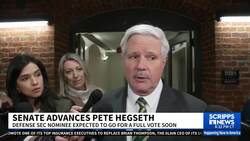 Senate advances Pete Hegseth as Trump's defense secretary, despite allegations News Clip