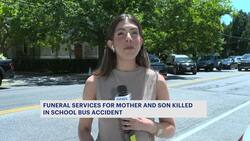 Funeral held for mother, son killed in school bus accident News Clip