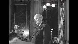 Harry Truman berates Dwight Eisenhower for trip to Iwo Jima; Eisenhower on the USS Helena News Clip