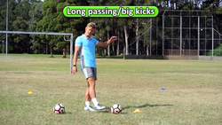 Pairs: Long passing & big kicks | Soccer skills in PE (grade K-6) Instructional Video