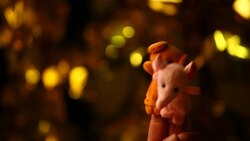 Finger toy animals Theatre hd footage Stock Footage