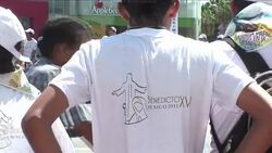 CLEAN: Pope arrives in Mexico News Clip