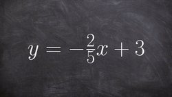 Graph a linear equation in slope intercept form Instructional Video